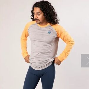 Rabbit Running Men’s EZ Tee Long Sleeve Orange | Size L